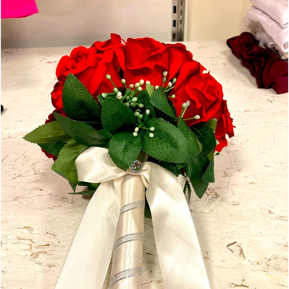 Red rose Bridal bouquet